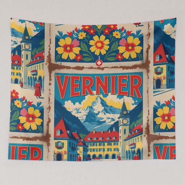 Item preview, Vernier Switzerland 1950s Vintage Travel Tourism designed and sold by TravelersGems.