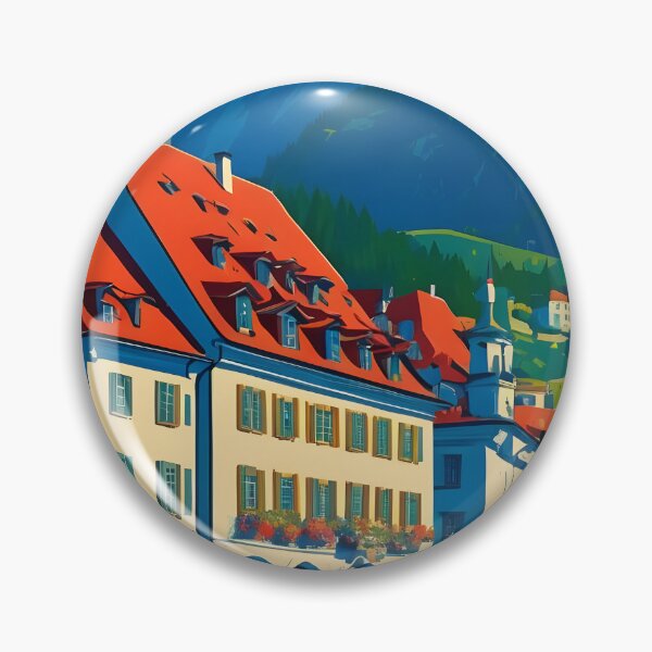 Item preview, Wettingen Switzerland 1950s Vintage Travel Tourism designed and sold by TravelersGems.