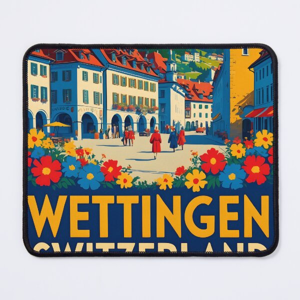 Item preview, Wettingen Switzerland 1950s Vintage Travel Tourism designed and sold by TravelersGems.