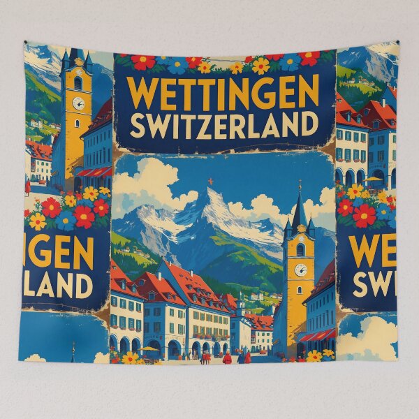 Item preview, Wettingen Switzerland 1950s Vintage Travel Tourism designed and sold by TravelersGems.