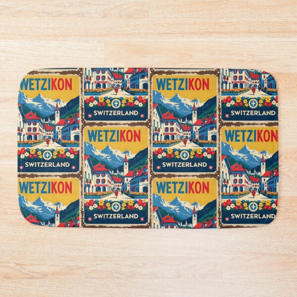 Item preview, Wetzikon Switzerland 1950s Vintage Travel Tourism designed and sold by TravelersGems.