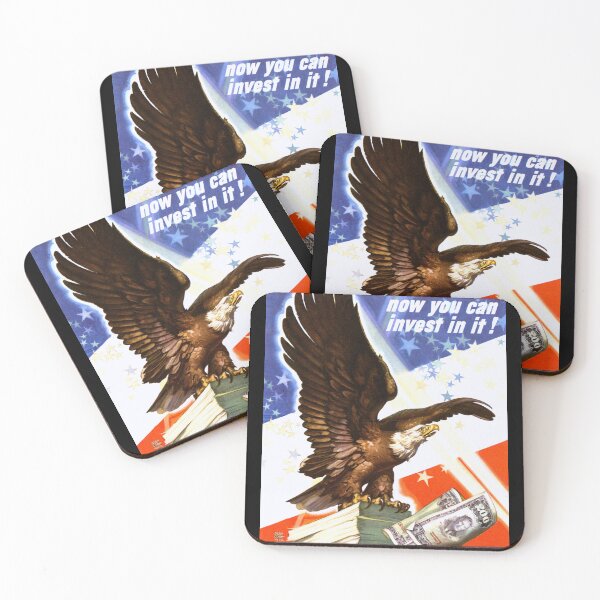 Item preview, WWII Propaganda Poster | Bald Eagle Illustration | Victory Bonds Art Print | American Patriotism & Financial Support designed and sold by artofuniverse.