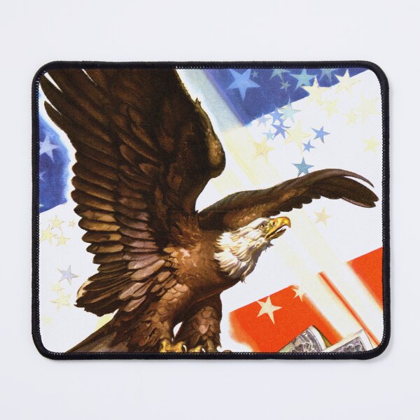 Item preview, WWII Propaganda Poster | Bald Eagle Illustration | Victory Bonds Art Print | American Patriotism & Financial Support designed and sold by artofuniverse.