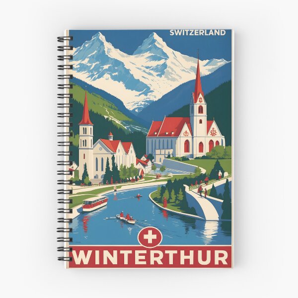 Item preview, Winterthur Switzerland 1950s Vintage Travel Tourism designed and sold by TravelersGems.