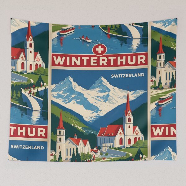 Item preview, Winterthur Switzerland 1950s Vintage Travel Tourism designed and sold by TravelersGems.