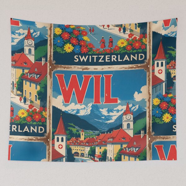 Item preview, Wil Switzerland 1950s Vintage Travel Tourism designed and sold by TravelersGems.