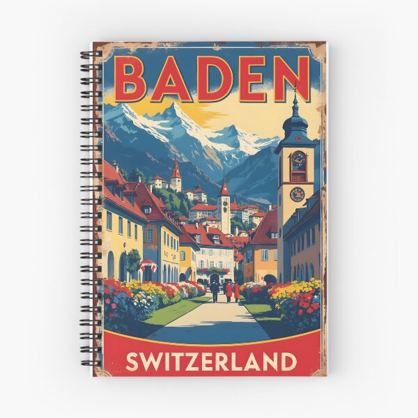 Item preview, Baden Switzerland 1950s Vintage Travel Tourism designed and sold by TravelersGems.