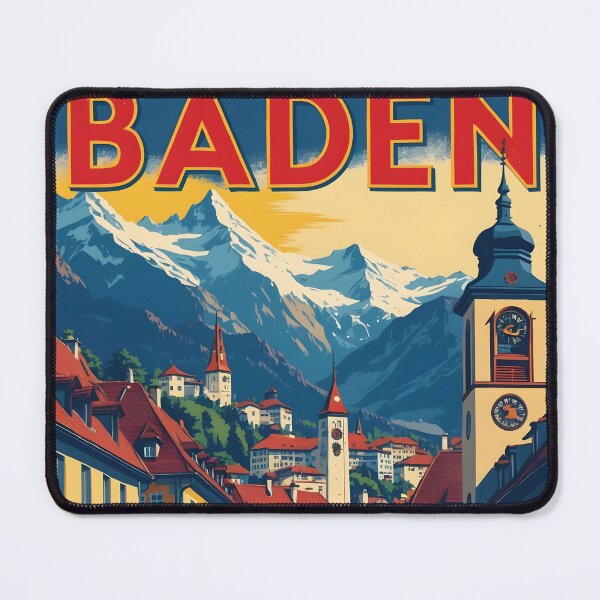 Item preview, Baden Switzerland 1950s Vintage Travel Tourism designed and sold by TravelersGems.