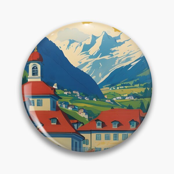 Item preview, Aarau Switzerland 1950s Vintage Travel Tourism designed and sold by TravelersGems.