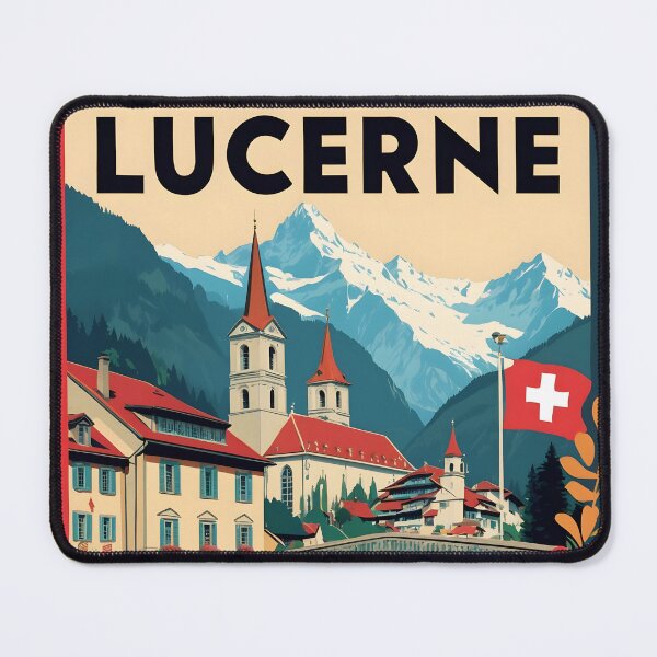 Item preview, Lucerne Switzerland 1950s Vintage Travel Tourism designed and sold by TravelersGems.