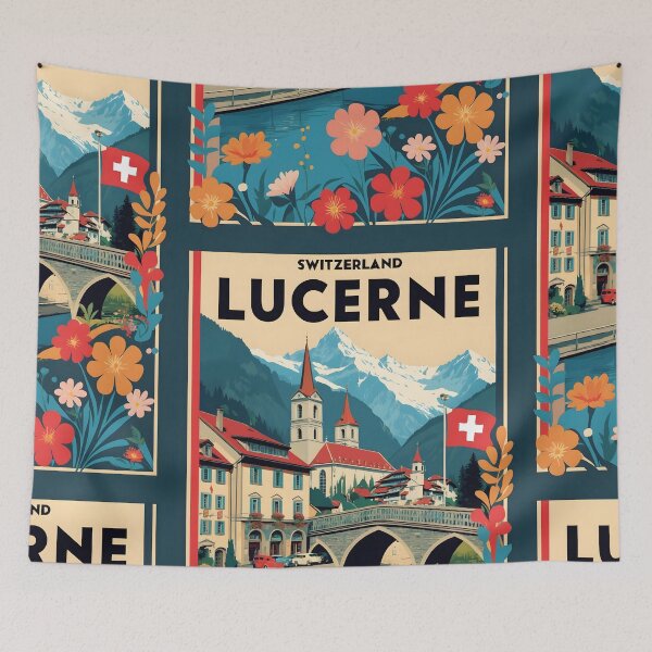 Item preview, Lucerne Switzerland 1950s Vintage Travel Tourism designed and sold by TravelersGems.