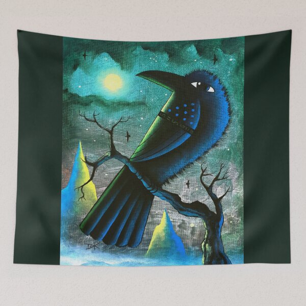 Item preview, Corvid Under the Moon and Stars dk2025sept25a designed and sold by ArtistDavidKing.