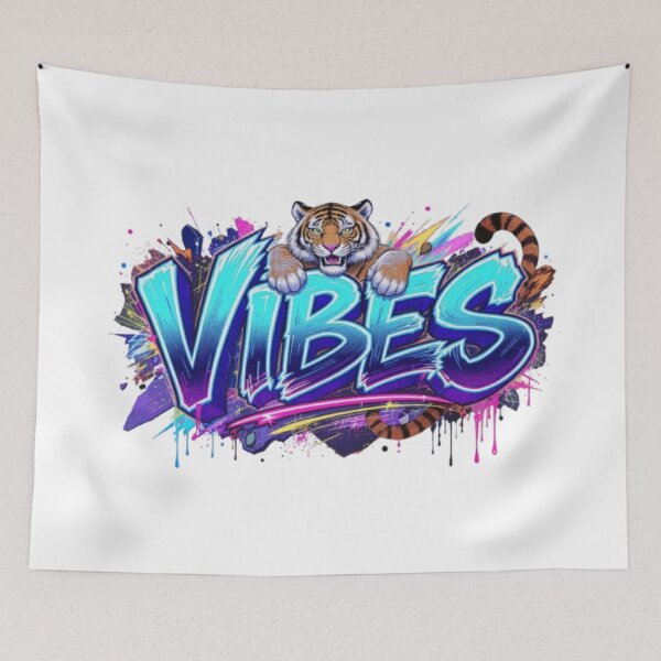 Item preview, Neon Vibes Tiger Streetwear T-Shirt designed and sold by 0rang3is0rang3.