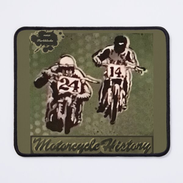 Item preview, Portrait of two vintage motorcycle racers designed and sold by marysfarbklecks.