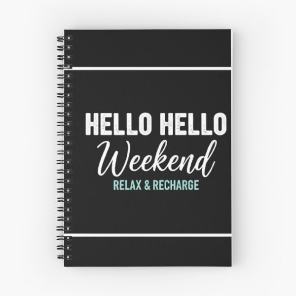 Item preview, Hello Hello Weekend – Relax & Recharge Minimalist Typography Design designed and sold by paywoo.