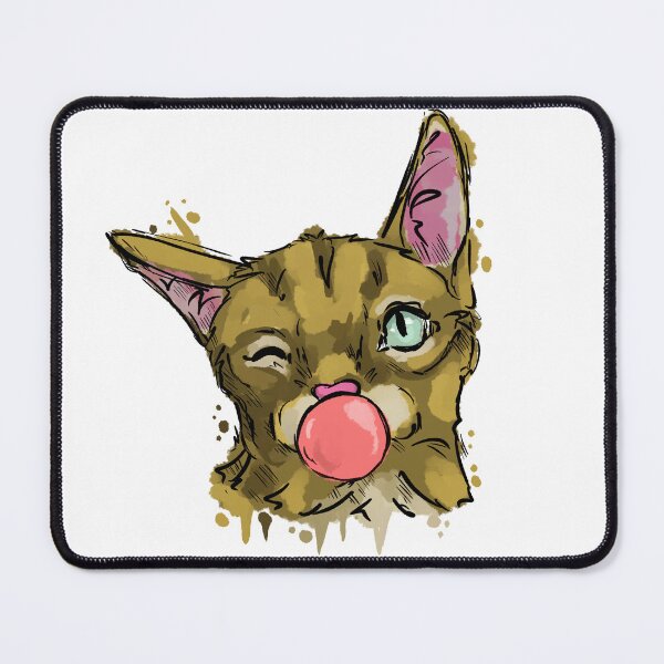 Item preview, Winking Cat with Bubblegum designed and sold by Antiope33.