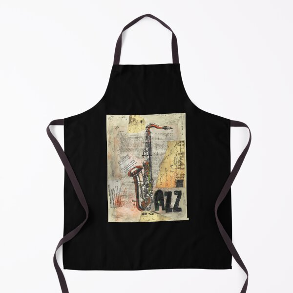 Item preview, Jazz collage art drawing painting saxophone music face mask protection designed and sold by yrhwumin86.