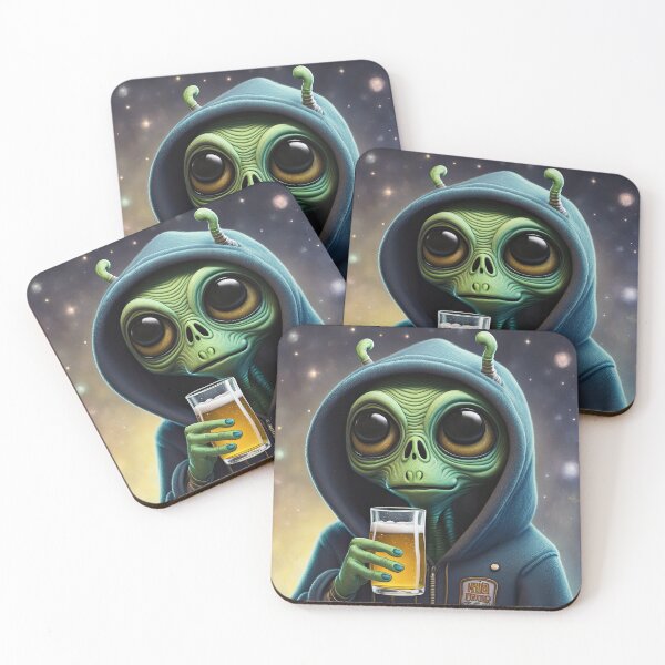 Item preview, Alien drinking Beer in a Bar designed and sold by Colin Bentham.