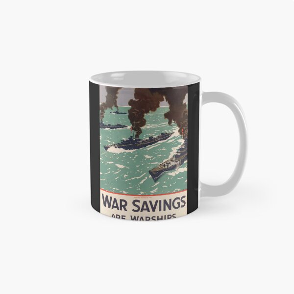 Artikelvorschau, Vintage-Propagandaplakat aus dem Zweiten Weltkrieg | Britische Kriegsschiffe auf See | Kunstdruck von Norman Wilkinson | Seemacht & Kriegsersparnis entworfen und verkauft von artofuniverse.