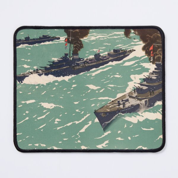 Item preview, Vintage WWII Propaganda Poster | British Warships at Sea | Norman Wilkinson Art Print | Naval Power & War Savings Art designed and sold by artofuniverse.
