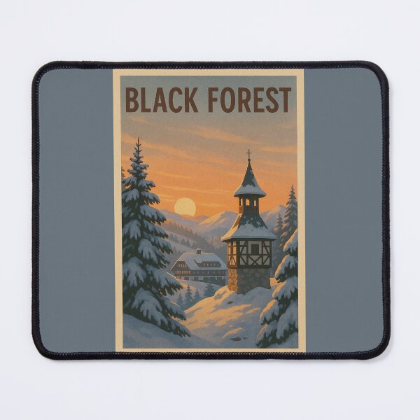 Item preview, Black Forest Germany Travel Art – Winter Sunset in the Black Forest Snow Landscape designed and sold by Annika Shurafa.