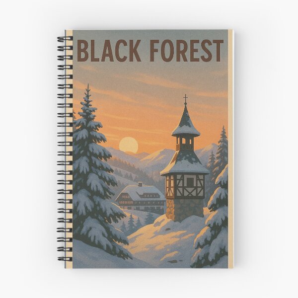 Item preview, Black Forest Germany Travel Art – Winter Sunset in the Black Forest Snow Landscape designed and sold by Annika Shurafa.