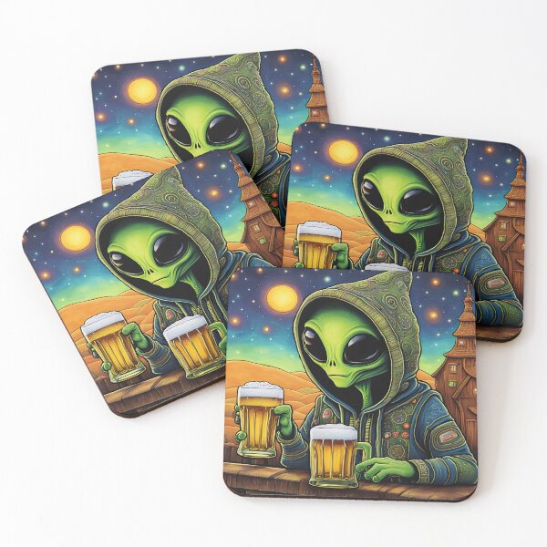 Item preview, Alien drinking Beer in a Bar designed and sold by Colin Bentham.