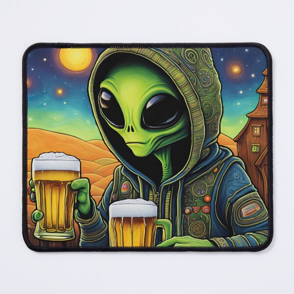 Item preview, Alien drinking Beer in a Bar designed and sold by Colin Bentham.