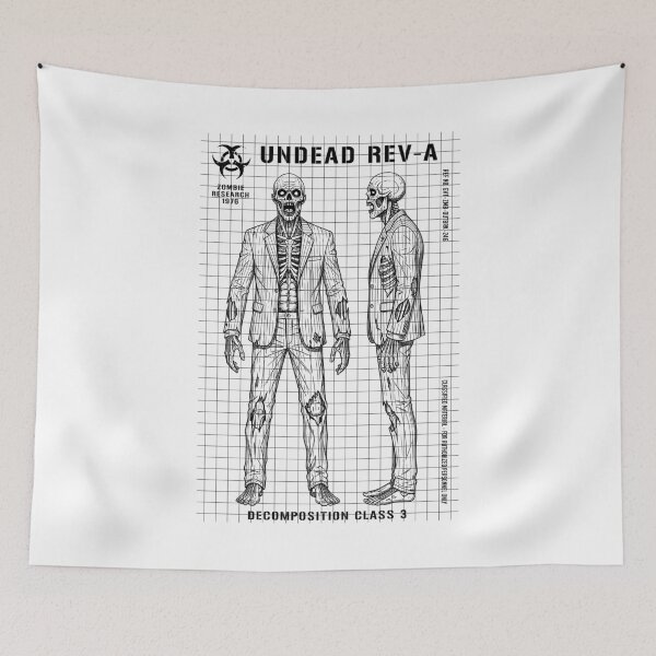 Item preview, Zombie Diagram Blueprint Funny Undead Halloween Engineer designed and sold by GrandeDuc.
