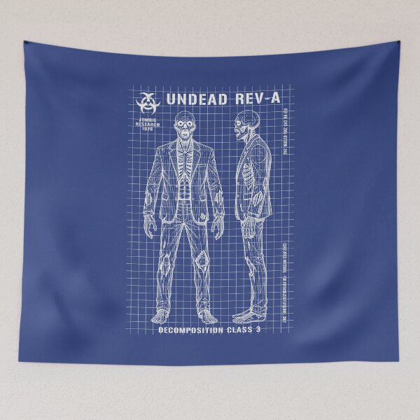 Item preview, Zombie Diagram Blueprint Funny Undead Halloween Engineer designed and sold by GrandeDuc.