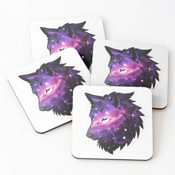 Item preview, Galaxy Wolf Head Sticker designed and sold by NexaSpire.
