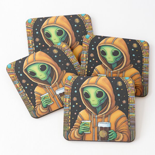 Item preview, Alien drinking Beer in a Bar designed and sold by Colin Bentham.