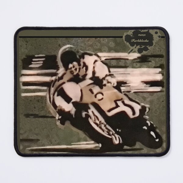 Item preview, Portrait of a vintage motorcycle racer designed and sold by marysfarbklecks.