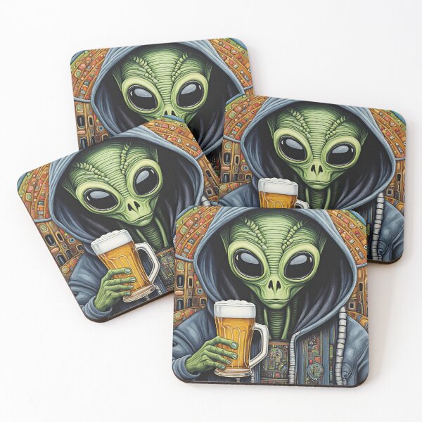 Item preview, Alien drinking Beer in a Bar designed and sold by Colin Bentham.