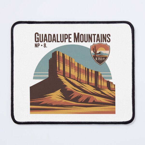 Item preview, Guadalupe Mountains National Park Texas High-Point Retro Badge designed and sold by Blok45.
