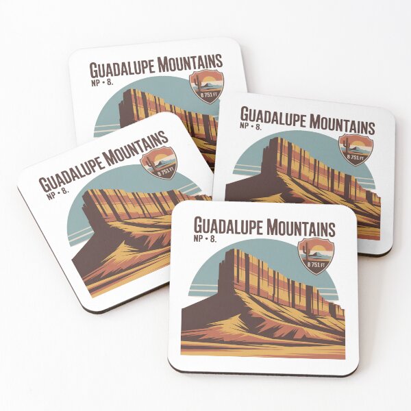Item preview, Guadalupe Mountains National Park Texas High-Point Retro Badge designed and sold by Blok45.