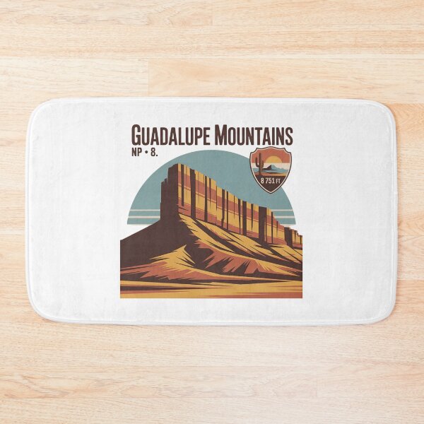 Item preview, Guadalupe Mountains National Park Texas High-Point Retro Badge designed and sold by Blok45.