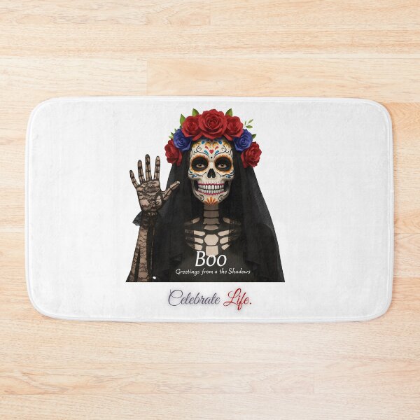 Item preview, Dia de los Muertos Sugar Skull "Celebrate Life." | La Catrina Folk Art designed and sold by EnigmaticGoth.
