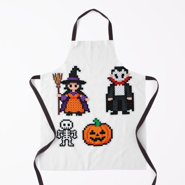 Item preview, Pixel Halloween Characters Set – Pumpkin, Witch, Ghost & Skull Retro 8-Bit Art designed and sold by Gurjeetpixelart.