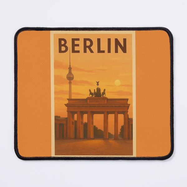 Item preview, Berlin Germany Travel Art – Brandenburg Gate and TV Tower Sunset Souvenir designed and sold by Annika Shurafa.