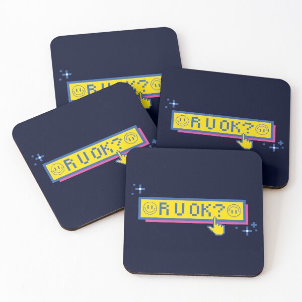 Item preview, R U OK = Pixel Retro Smiley designed and sold by chillaxcats.