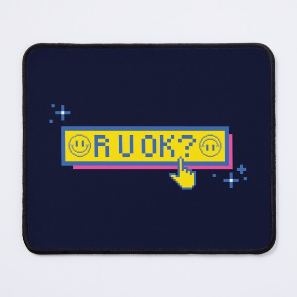 Item preview, R U OK = Pixel Retro Smiley designed and sold by chillaxcats.