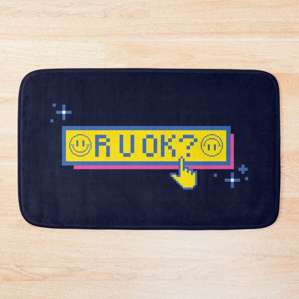 Item preview, R U OK = Pixel Retro Smiley designed and sold by chillaxcats.