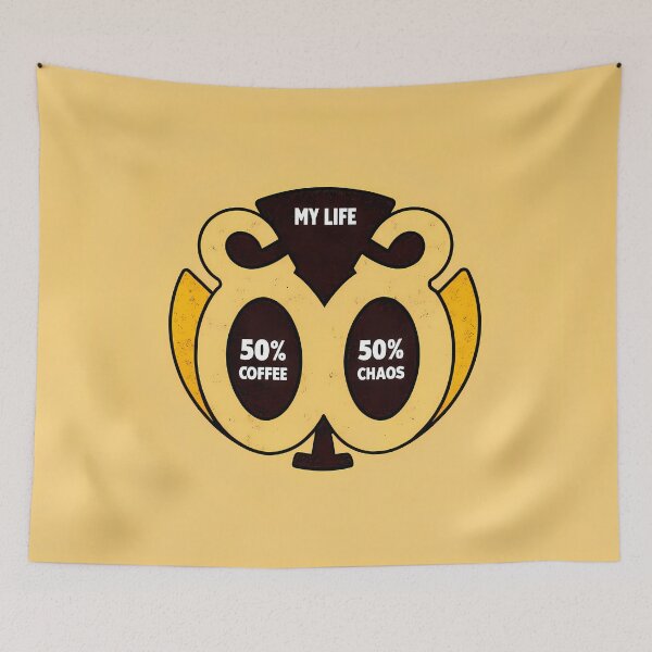 Item preview, Coffee Chaos Typography Creative Motifs Vibrant Designs Colors designed and sold by ART ATTACK ZONE.