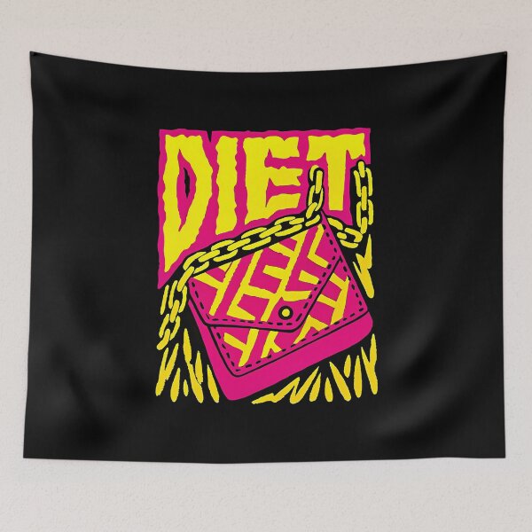 Item preview, DIET Bold Typography Creative Motifs Vibrant Designs Colors designed and sold by ART ATTACK ZONE.