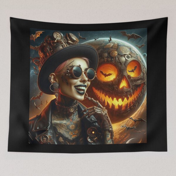 Item preview, Steampunk Gothic Halloween Cybernetic Witch designed and sold by Voodoo Store Paranormal Collections.