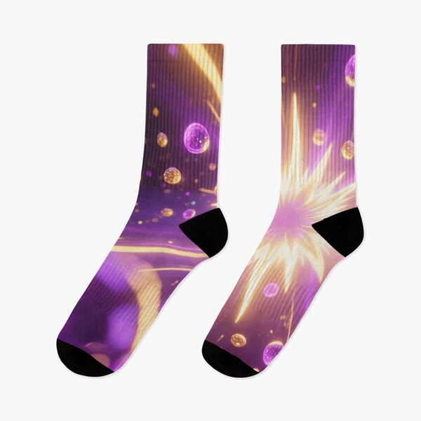 Item preview, Shining Golden Starburst with Purple Glow and Floating Bubbles in Cosmic Abstract Light Explosion designed and sold by Mimoshi ⭐⭐⭐⭐⭐.