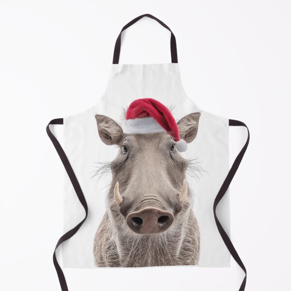 Item preview, Warthog with Christmas Hat – Festive Warthog Xmas Design designed and sold by LazyOwlStore.