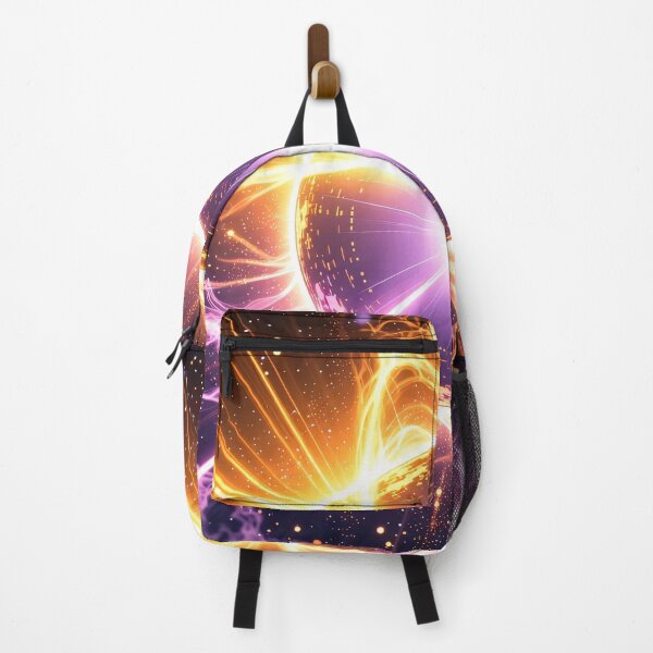 Item preview, Glowing Cosmic Sphere with Purple Lightning and Golden Energy Beams in a Vibrant Galactic Space Explosion designed and sold by Mimoshi ⭐⭐⭐⭐⭐.