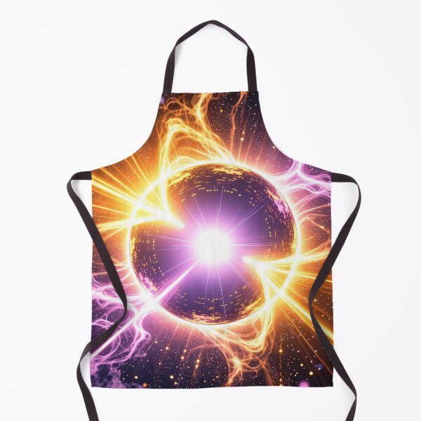 Item preview, Glowing Cosmic Sphere with Purple Lightning and Golden Energy Beams in a Vibrant Galactic Space Explosion designed and sold by Mimoshi ⭐⭐⭐⭐⭐.